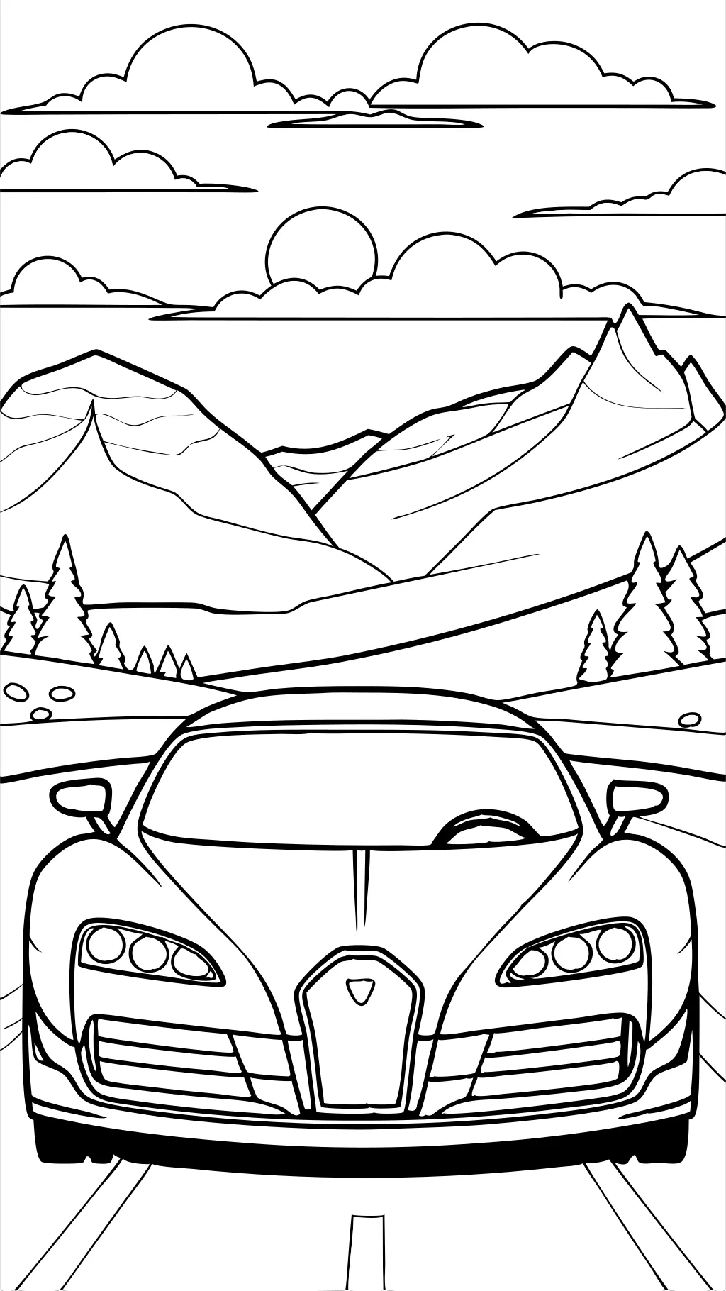 bugatti coloring page